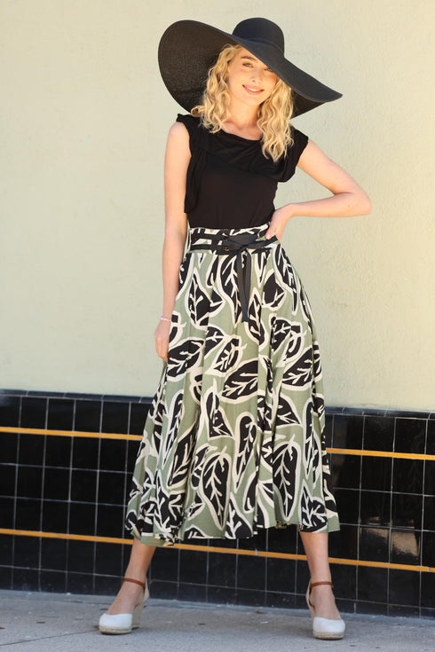 Daniel Maxi Skirt - Sage Leaf